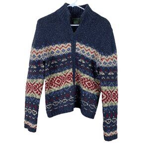 Great Northwest Women’s Large Fair Isle Full Zip Sweater Heritagewear